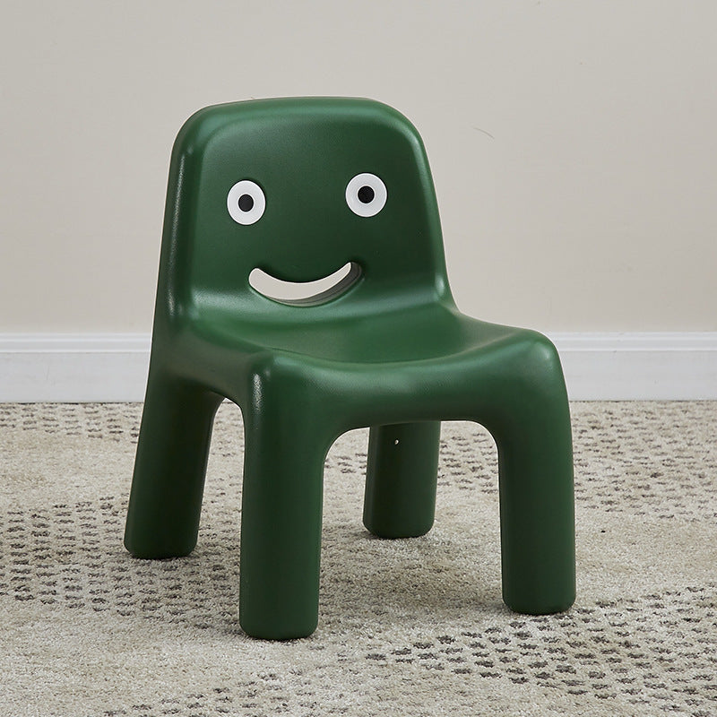 Contemporary Scandinavian Kids Smile Square PE Low Chair Backrest Armless For Living Room