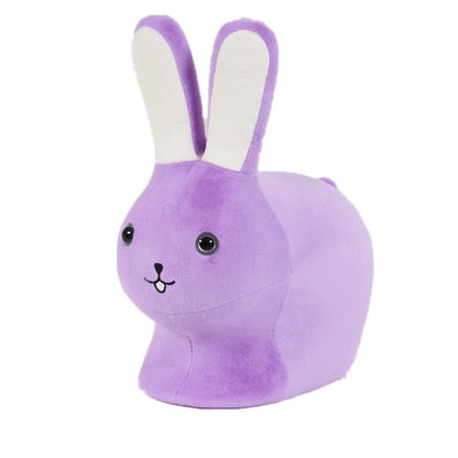 Contemporary Creative Kids Wood Velvet Cotton Rabbit Low Stool Backless For Entryway