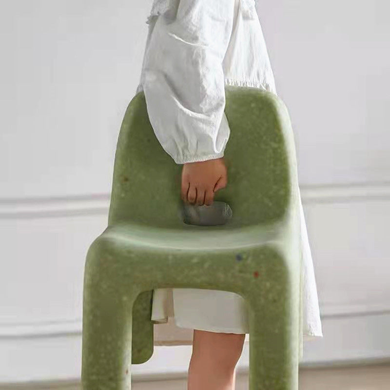 Contemporary Scandinavian Kids Square Starry Sky PE Low Chair Backrest Armless For Study