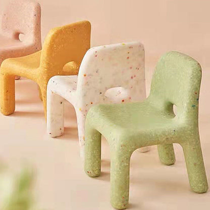 Contemporary Scandinavian Kids Square Starry Sky PE Low Chair Backrest Armless For Study