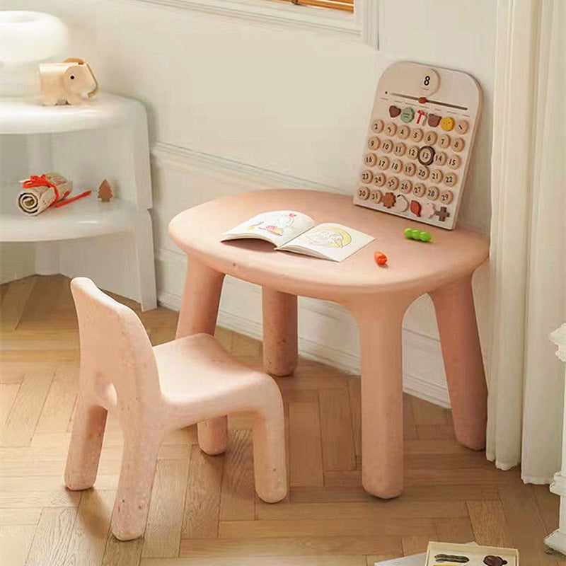 Contemporary Scandinavian Kids Square Starry Sky PE Low Chair Backrest Armless For Study
