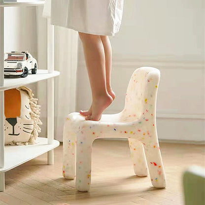 Contemporary Scandinavian Kids Square Starry Sky PE Low Chair Backrest Armless For Study