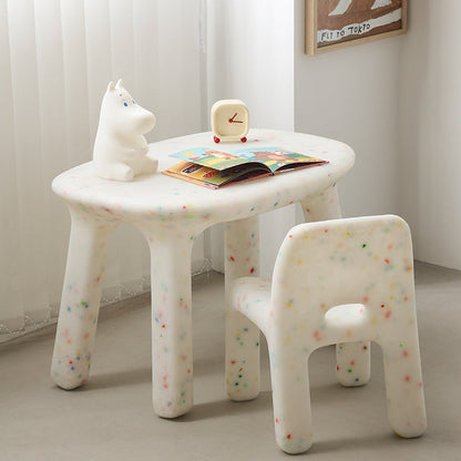 Contemporary Scandinavian Kids Square Starry Sky PE Low Chair Backrest Armless For Study
