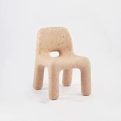 Contemporary Scandinavian Kids Square Starry Sky PE Low Chair Backrest Armless For Study