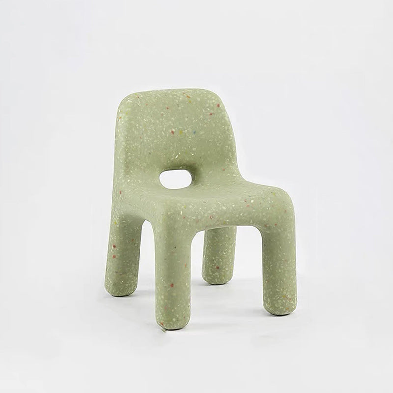 Contemporary Scandinavian Kids Square Starry Sky PE Low Chair Backrest Armless For Study