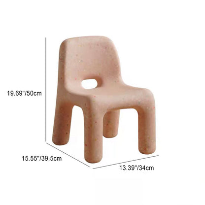 Contemporary Scandinavian Kids Square Starry Sky PE Low Chair Backrest Armless For Study