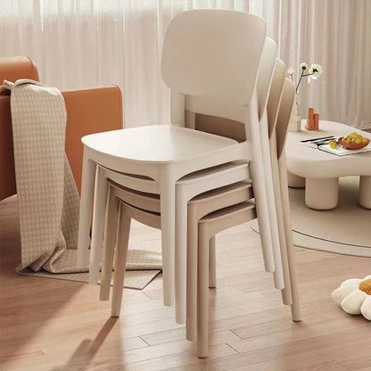 Contemporary Scandinavian PP Square Dinning Chair Backrest Stackable For Dining Room
