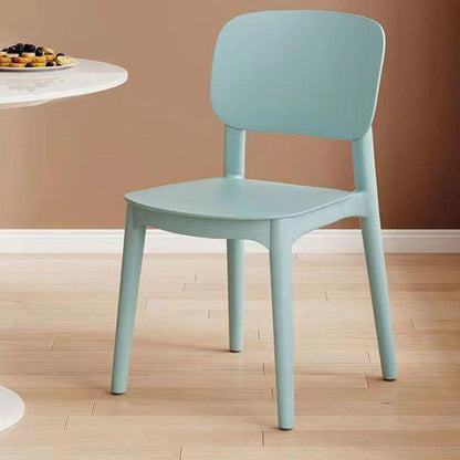 Contemporary Scandinavian PP Square Dinning Chair Backrest Stackable For Dining Room