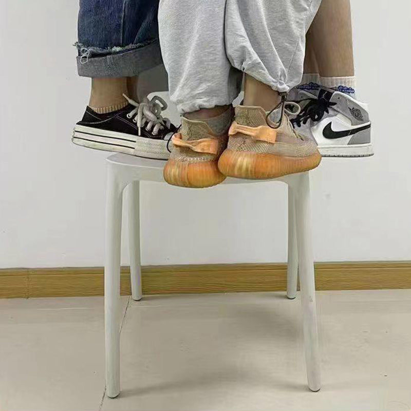 Contemporary Scandinavian PP Square Dinning Chair Backrest Stackable For Dining Room