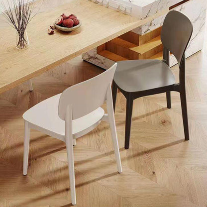Contemporary Scandinavian PP Square Dinning Chair Backrest Stackable For Dining Room