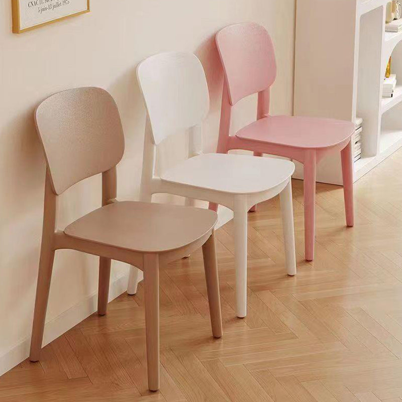 Contemporary Scandinavian PP Square Dinning Chair Backrest Stackable For Dining Room