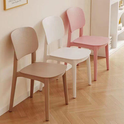 Contemporary Scandinavian PP Square Dinning Chair Backrest Stackable For Dining Room