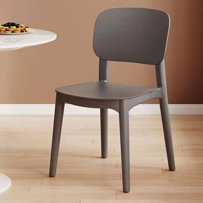 Contemporary Scandinavian PP Square Dinning Chair Backrest Stackable For Dining Room