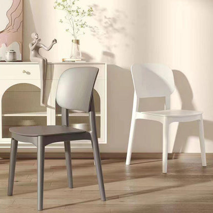 Contemporary Scandinavian PP Square Dinning Chair Backrest Stackable For Dining Room