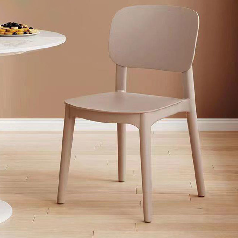 Contemporary Scandinavian PP Square Dinning Chair Backrest Stackable For Dining Room