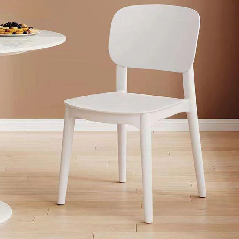 Contemporary Scandinavian PP Square Dinning Chair Backrest Stackable For Dining Room