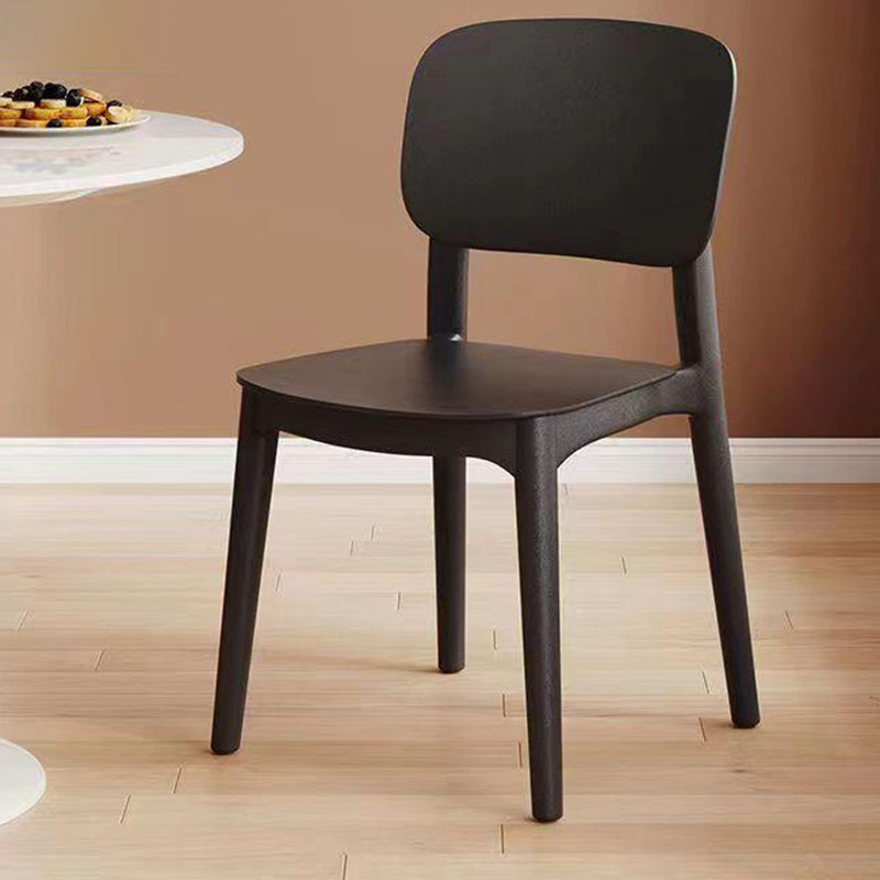 Contemporary Scandinavian PP Square Dinning Chair Backrest Stackable For Dining Room