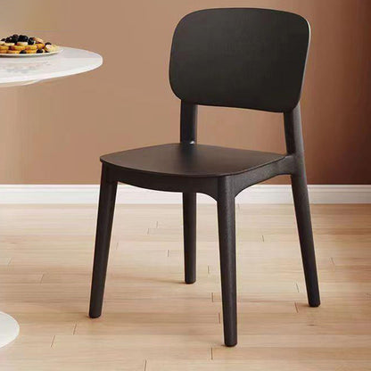 Contemporary Scandinavian PP Square Dinning Chair Backrest Stackable For Dining Room