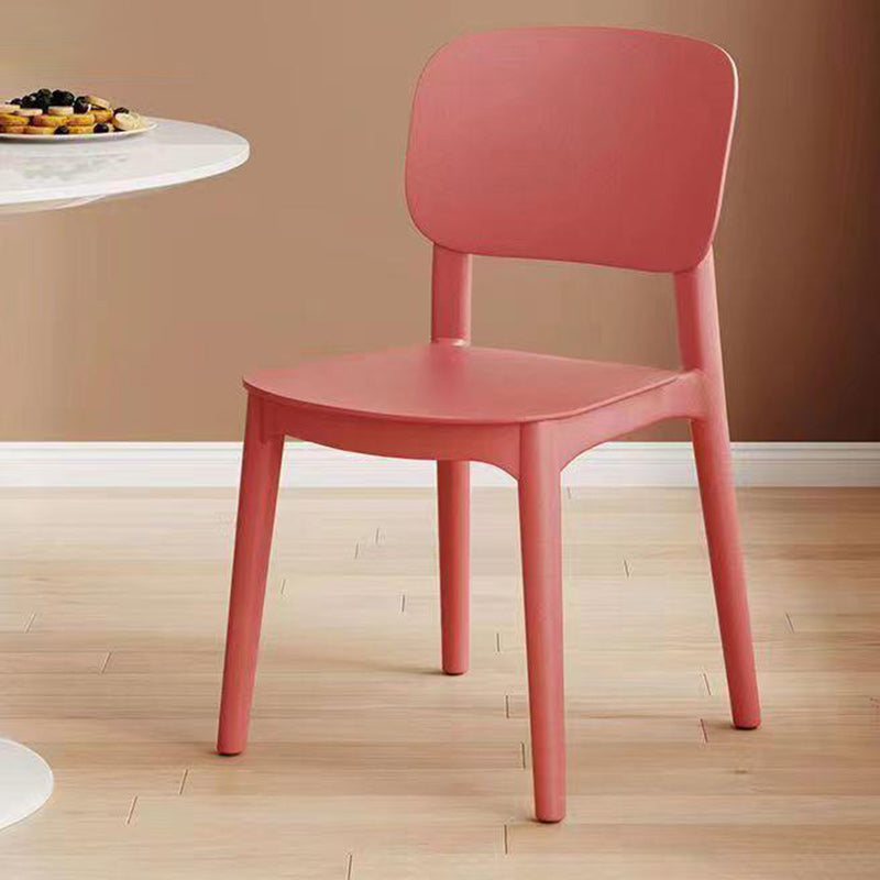 Contemporary Scandinavian PP Square Dinning Chair Backrest Stackable For Dining Room