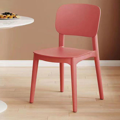 Contemporary Scandinavian PP Square Dinning Chair Backrest Stackable For Dining Room