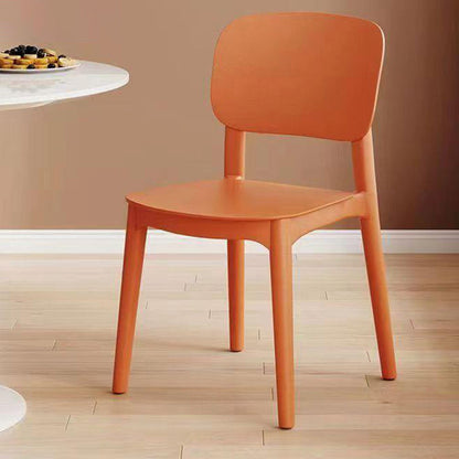 Contemporary Scandinavian PP Square Dinning Chair Backrest Stackable For Dining Room