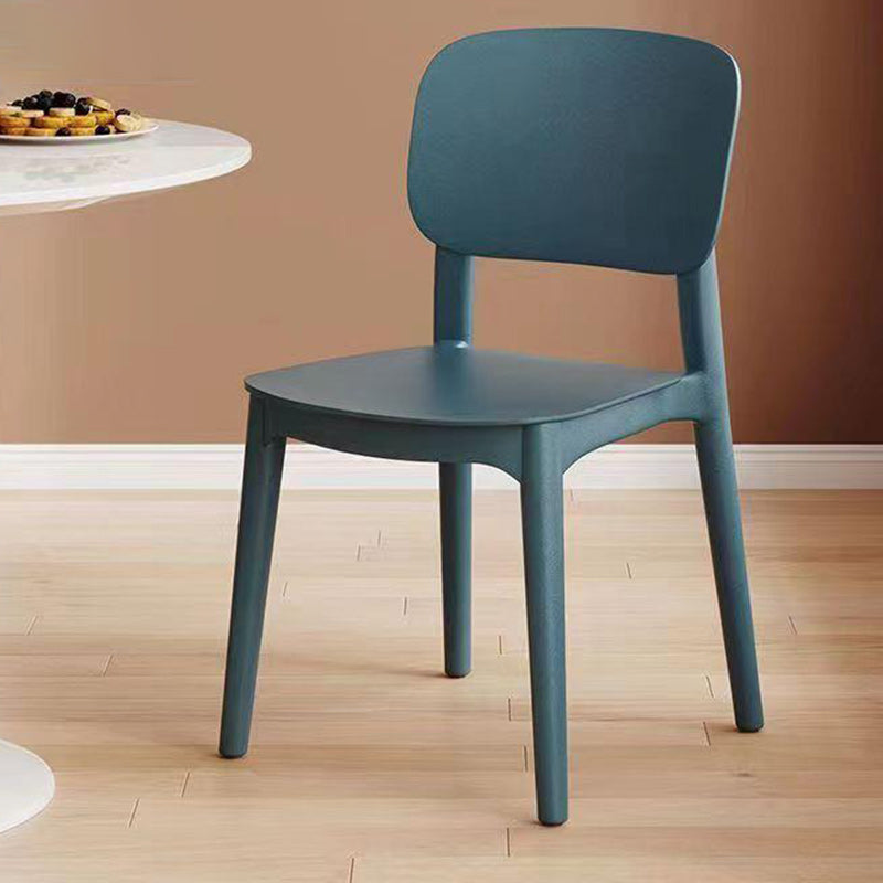 Contemporary Scandinavian PP Square Dinning Chair Backrest Stackable For Dining Room