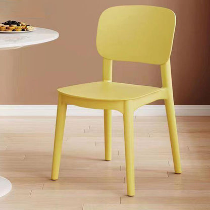 Contemporary Scandinavian PP Square Dinning Chair Backrest Stackable For Dining Room