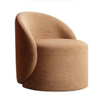 Modern Simplicity Lambswool Fleece PU Leather Wood Sponge Thumb Round Curved Vanity Stool Backrest Swivel For Bedroom