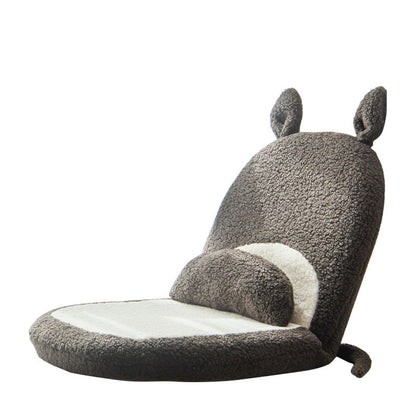 Contemporary Creative Kids Cartoon Cat Ear Imitation Lambswool Sponge Latex Pealboard Square Tatami Cushion Recliner Backrest Foldable For Bedroom