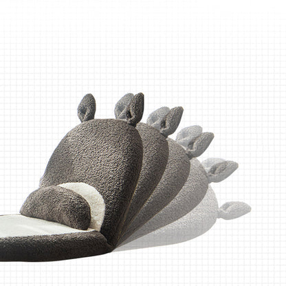 Contemporary Creative Kids Cartoon Cat Ear Imitation Lambswool Sponge Latex Pealboard Square Tatami Cushion Recliner Backrest Foldable For Bedroom