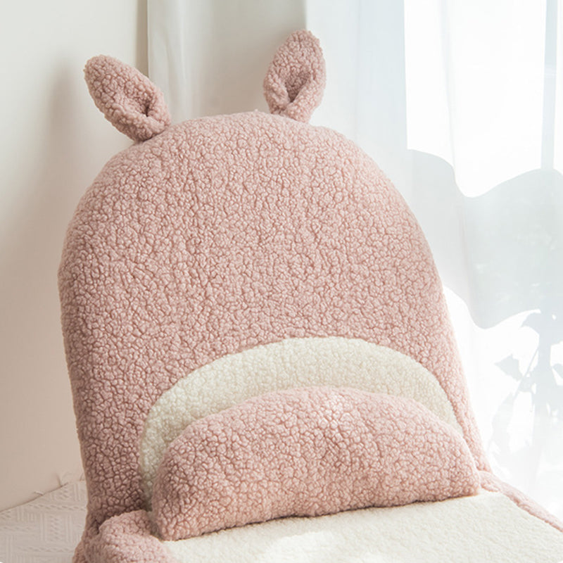 Contemporary Creative Kids Cartoon Cat Ear Imitation Lambswool Sponge Latex Pealboard Square Tatami Cushion Recliner Backrest Foldable For Bedroom