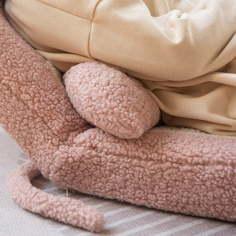 Contemporary Creative Kids Cartoon Cat Ear Imitation Lambswool Sponge Latex Pealboard Square Tatami Cushion Recliner Backrest Foldable For Bedroom