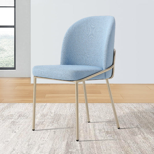 Contemporary Scandinavian Microfiber Leather Carbon Steel Sponge Square Oval Back Dining Chair Backrest For Dining Room