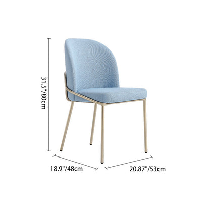 Contemporary Scandinavian Microfiber Leather Carbon Steel Sponge Square Oval Back Dining Chair Backrest For Dining Room