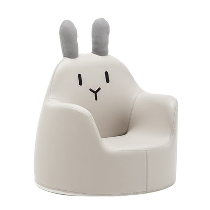 Contemporary Creative Kids Cartoon Animal PU Leather Foam Rabbit Bear Dinosaur Low Stool Backrest Armrest For Dining Room