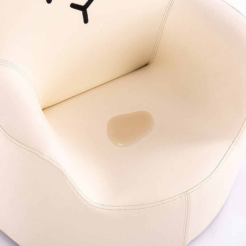 Contemporary Creative Kids Cartoon Animal PU Leather Foam Rabbit Bear Dinosaur Low Stool Backrest Armrest For Dining Room