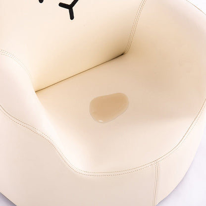 Contemporary Creative Kids Cartoon Animal PU Leather Foam Rabbit Bear Dinosaur Low Stool Backrest Armrest For Dining Room