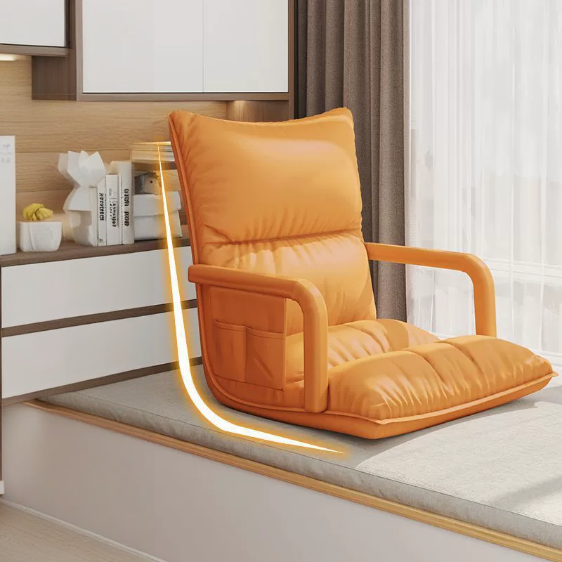 Modern Simplicity Technical Fabric Artificial Leather Sponge Cotton Rectangular Adjustable Back Chair Armrest For Bedroom