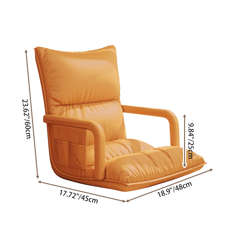 Modern Simplicity Technical Fabric Artificial Leather Sponge Cotton Rectangular Adjustable Back Chair Armrest For Bedroom