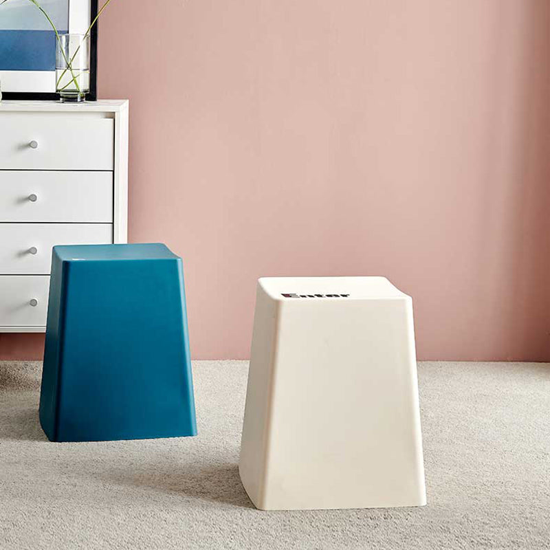 Contemporary Creative PP Trapezoidal Keyboard Button Stackable Stool Backless For Dining Room