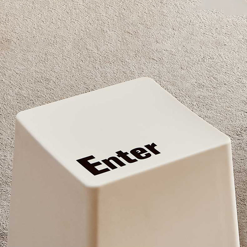 Contemporary Creative PP Trapezoidal Keyboard Button Stackable Stool Backless For Dining Room