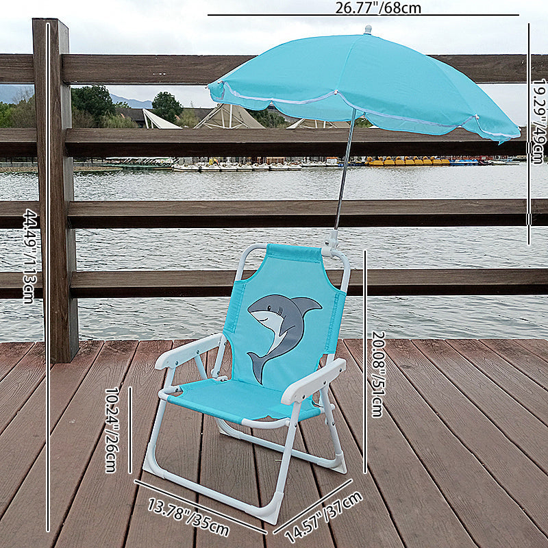 Contemporary Creative Kids PP Metal Square Cartoon Outdoor Foldable Recliner Backrest Sunshade For Outdoor