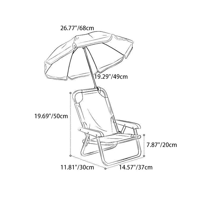 Contemporary Creative Kids PP Metal Square Cartoon Outdoor Foldable Recliner Backrest Sunshade For Outdoor