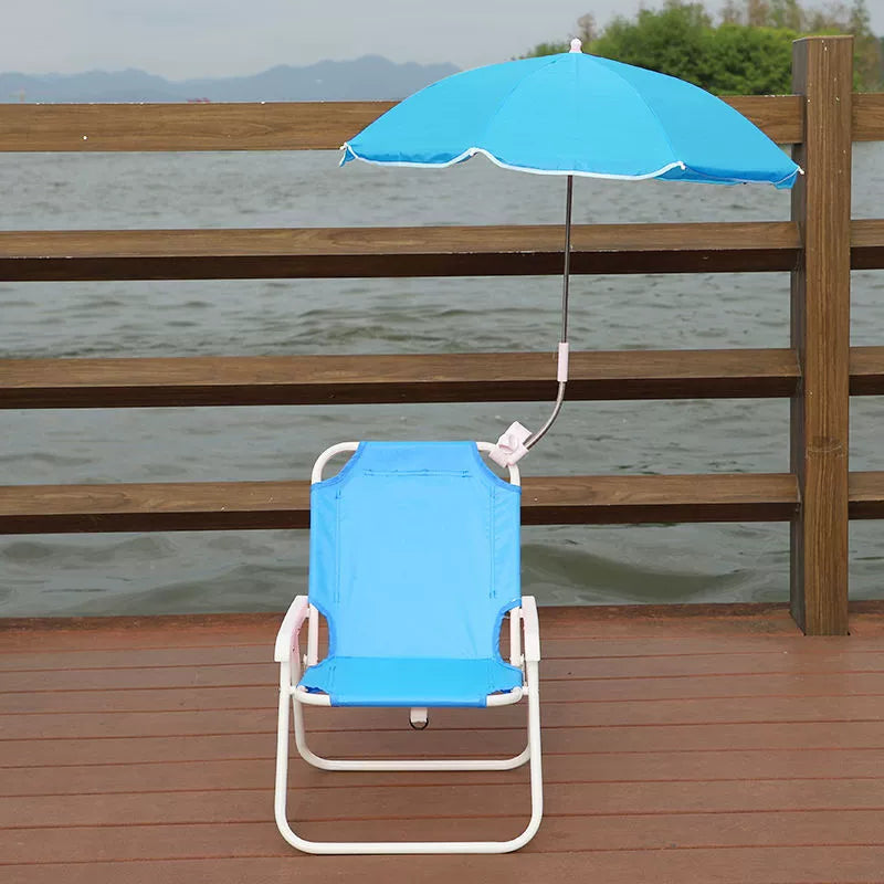 Contemporary Creative Kids PP Metal Square Cartoon Outdoor Foldable Recliner Backrest Sunshade For Outdoor