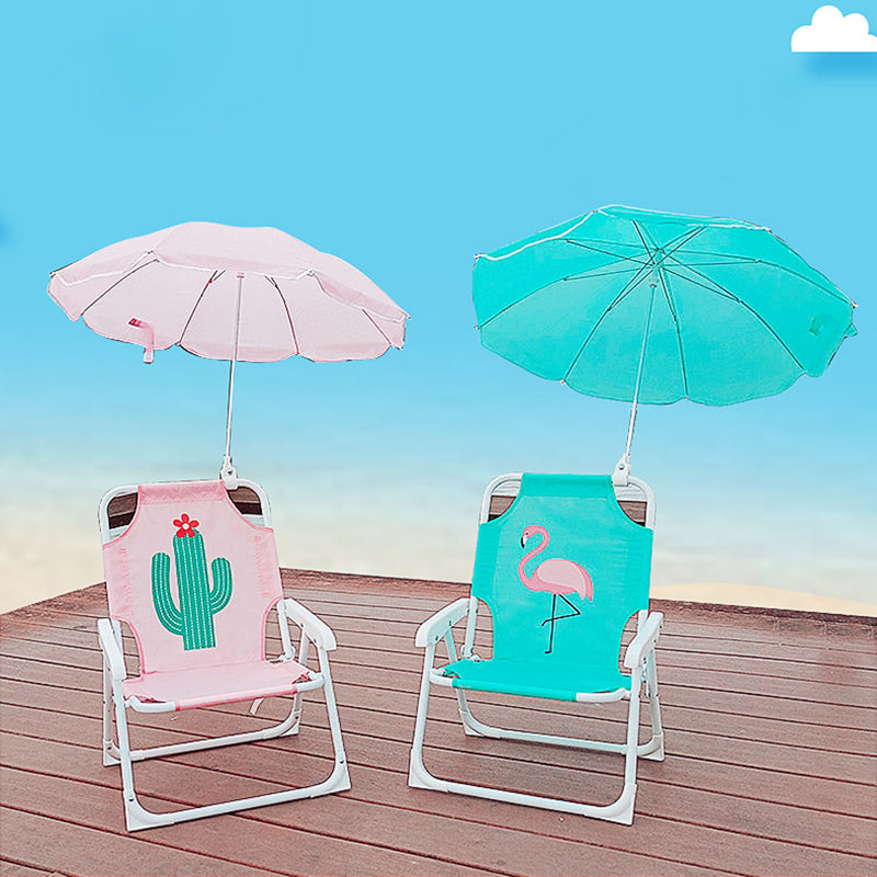 Contemporary Creative Kids PP Metal Square Cartoon Outdoor Foldable Recliner Backrest Sunshade For Outdoor