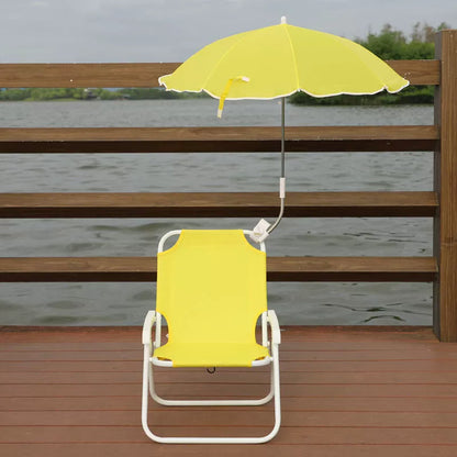 Contemporary Creative Kids PP Metal Square Cartoon Outdoor Foldable Recliner Backrest Sunshade For Outdoor