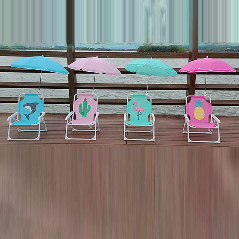 Contemporary Creative Kids PP Metal Square Cartoon Outdoor Foldable Recliner Backrest Sunshade For Outdoor