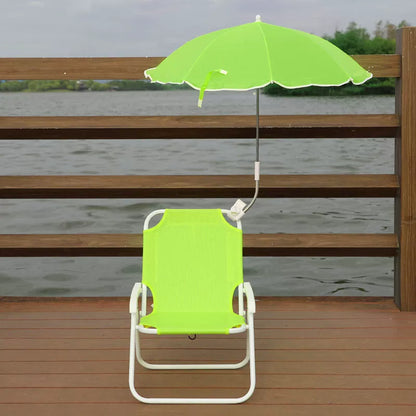 Contemporary Creative Kids PP Metal Square Cartoon Outdoor Foldable Recliner Backrest Sunshade For Outdoor