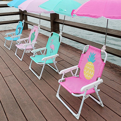 Contemporary Creative Kids PP Metal Square Cartoon Outdoor Foldable Recliner Backrest Sunshade For Outdoor