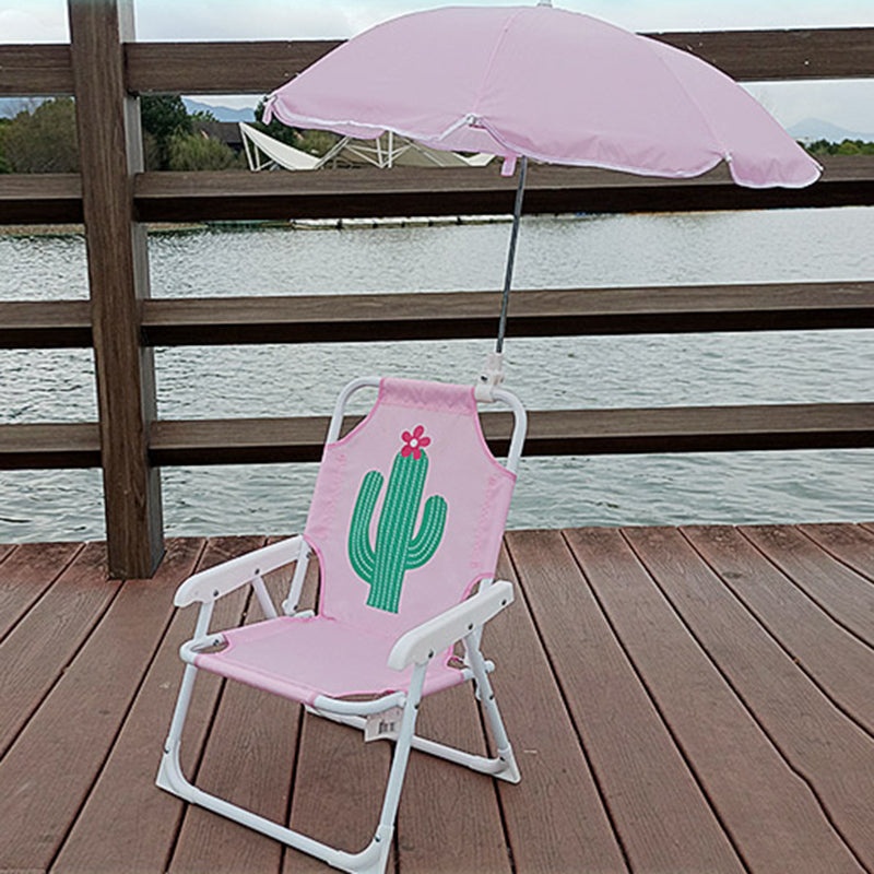 Contemporary Creative Kids PP Metal Square Cartoon Outdoor Foldable Recliner Backrest Sunshade For Outdoor